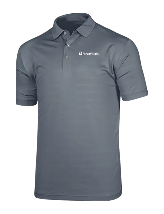 Callaway Vibrant Light Grey Ventilated Polo w/RehabVisions POST Logo