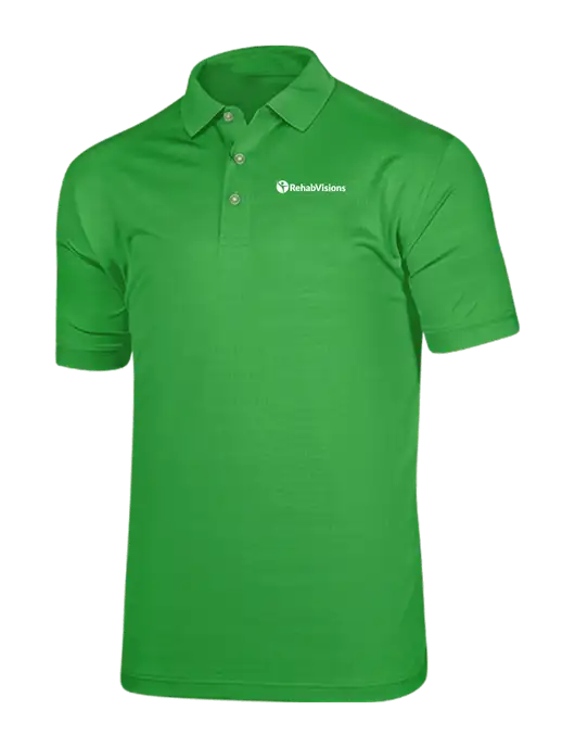 Callaway Vibrant Kelly Green Ventilated Polo w/RehabVisions POST Logo