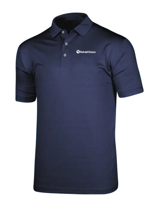 Callaway Vibrant Navy Ventilated Polo w/RehabVisions POST Logo