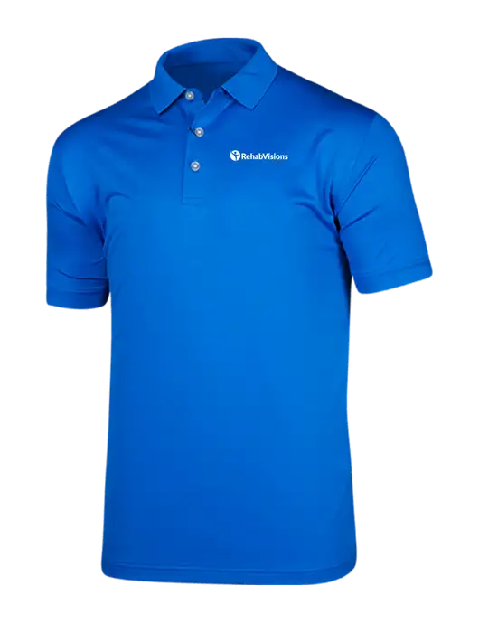 Callaway Vibrant Royal Blue Ventilated Polo w/RehabVisions POST Logo