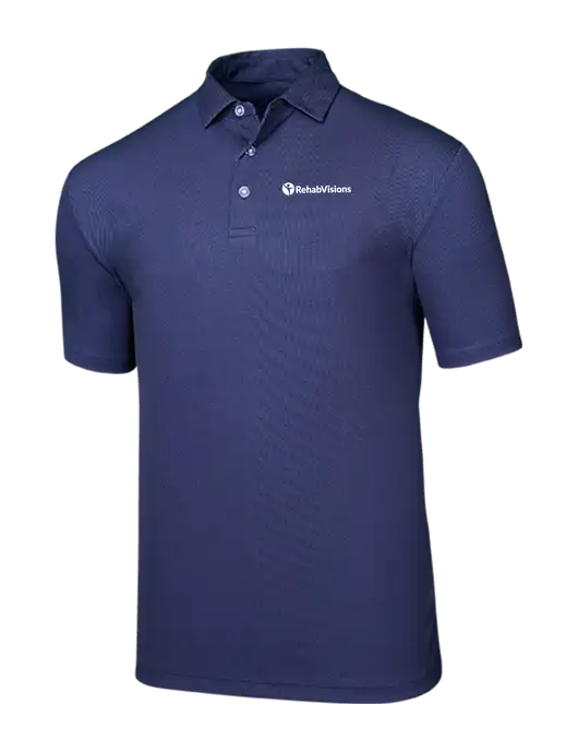 Callaway Birdseye Navy Polo w/RehabVisions POST Logo
