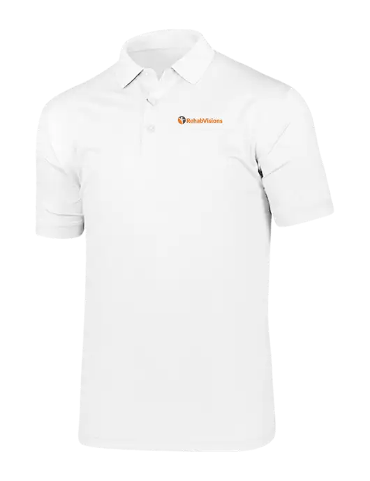 Callaway Vibrant Bright White Ventilated Polo w/RehabVisions POST Logo
