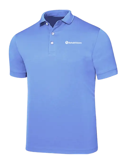 Callaway Ottoman Light Blue Polo w/RehabVisions POST Logo