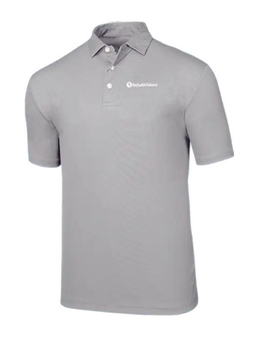 Callaway Birdseye Light Grey Polo w/RehabVisions POST Logo