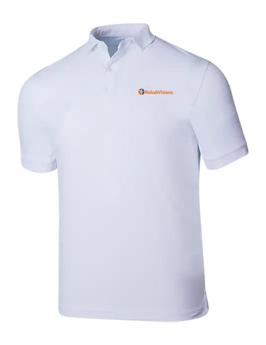 Callaway Ottoman Bright White Polo w/RehabVisions POST Logo