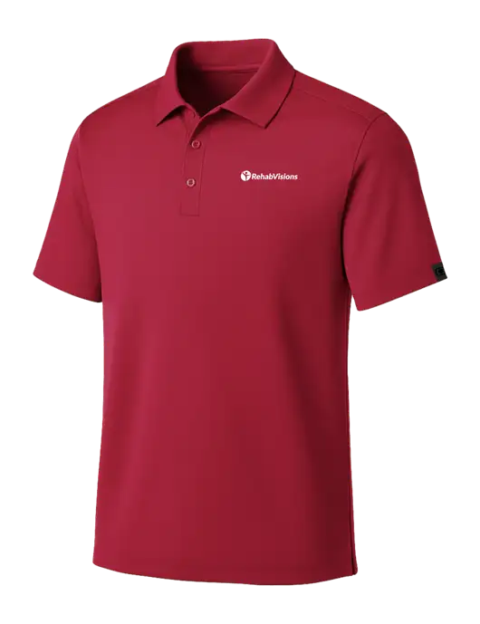 OGIO Red Framework Polo w/RehabVisions POST Logo