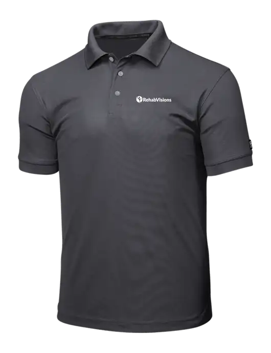 OGIO Charcoal Grey Caliber 2.0 Polo w/RehabVisions POST Logo