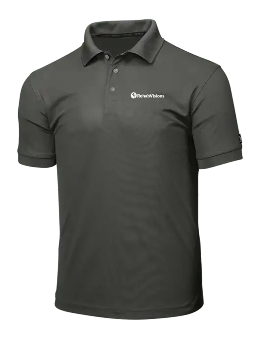 OGIO Medium Grey Caliber 2.0 Polo w/RehabVisions POST Logo