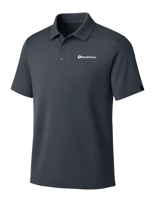 OGIO Dark Grey Framework Polo w/RehabVisions POST Logo