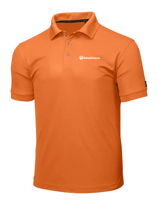 OGIO Orange Caliber 2.0 Polo w/RehabVisions POST Logo