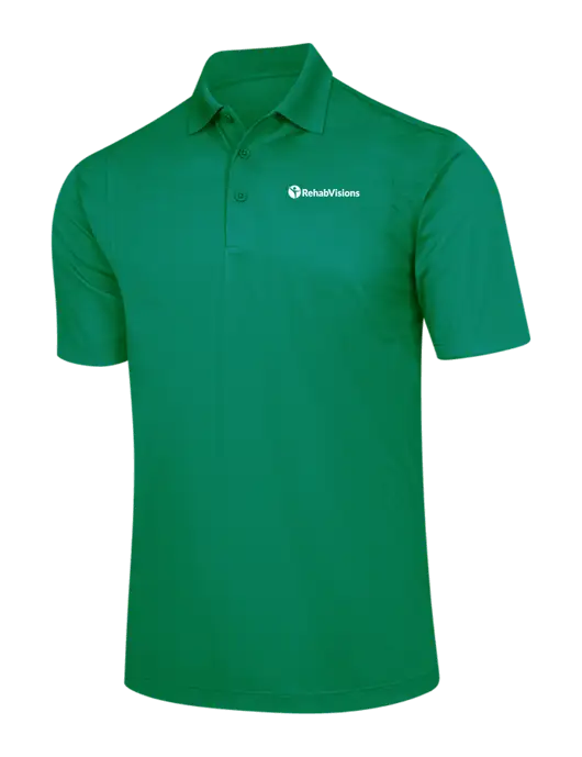 Kelly Green Micropique Sport-Wick Polo w/RehabVisions POST Logo