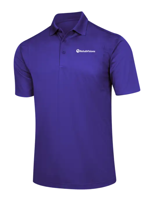 Purple Micropique Sport-Wick Polo w/RehabVisions POST Logo