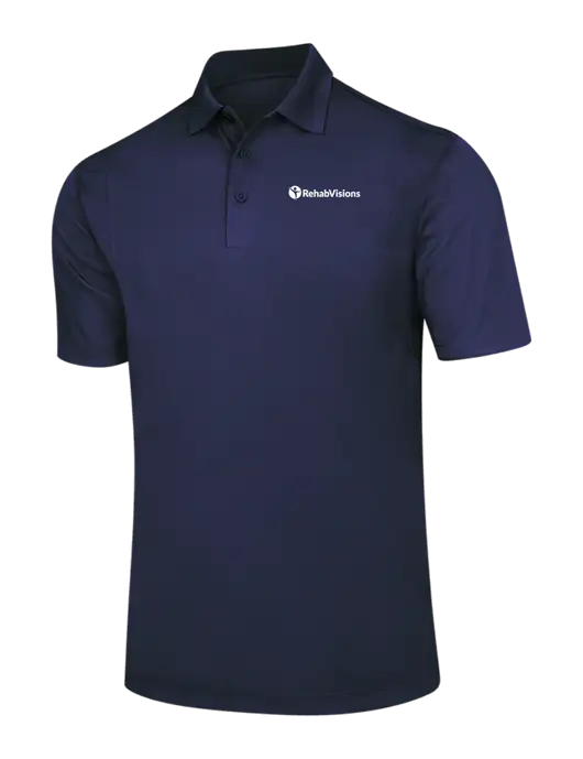 Navy Micropique Sport-Wick Polo w/RehabVisions POST Logo