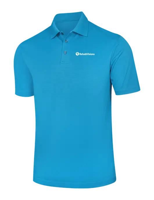 Carolina Blue Performance Fine Jacquard Polo w/RehabVisions POST Logo