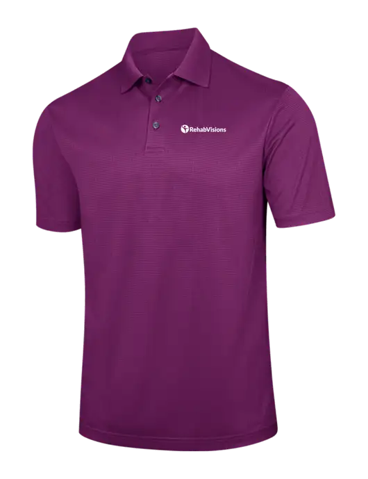 Violet Purple Performance Fine Jacquard Polo w/RehabVisions POST Logo