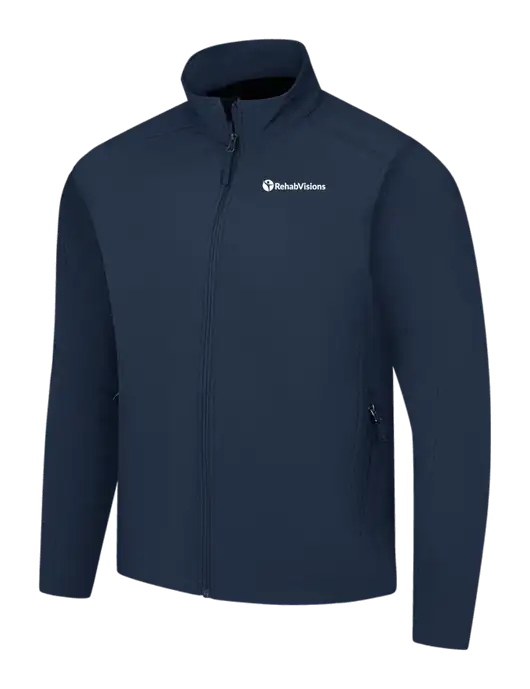 Navy Core Soft Shell Jacket w/RehabVisions POST Logo