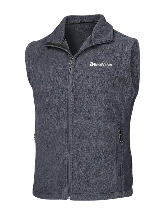 Dark Grey Fleece Vest w/RehabVisions POST Logo