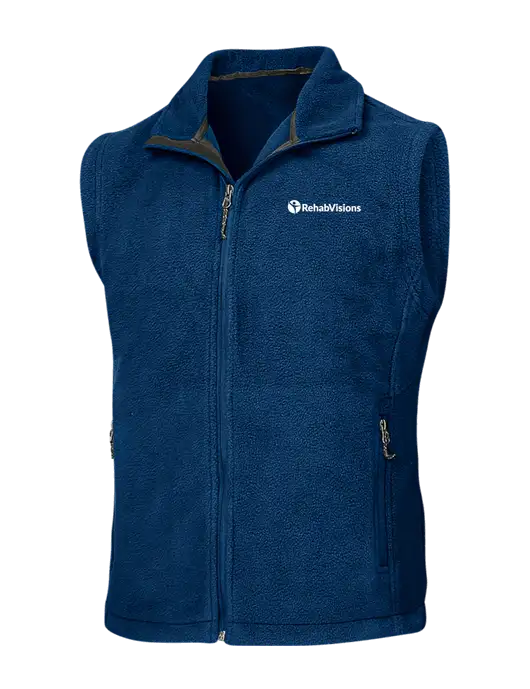 Navy Fleece Vest w/RehabVisions POST Logo