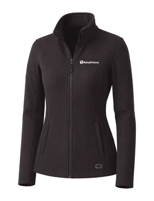 OGIO Blacktop Womens Grit Fleece Jacket w/RehabVisions POST Logo
