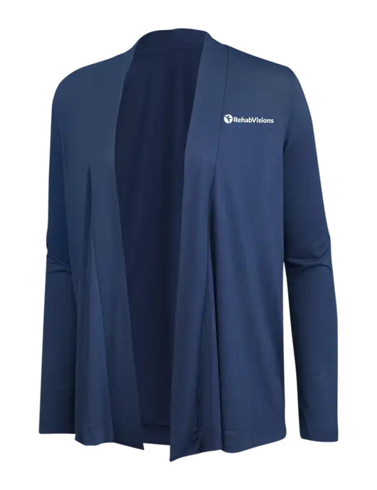 Dusty  Blue Womens Concept Cardigan w/RehabVisions POST Logo