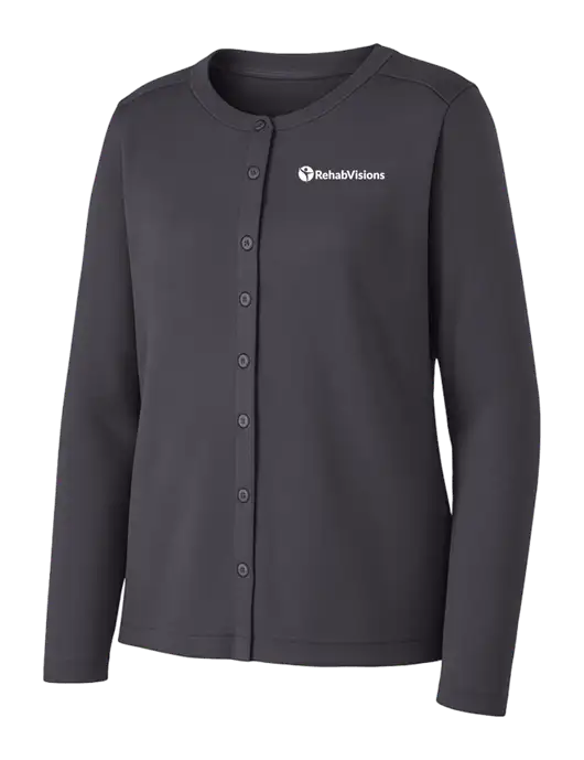 Grey Smoke Womens Concept Stretch Button-Front Cardigan Sweater w/RehabVisions POST Logo
