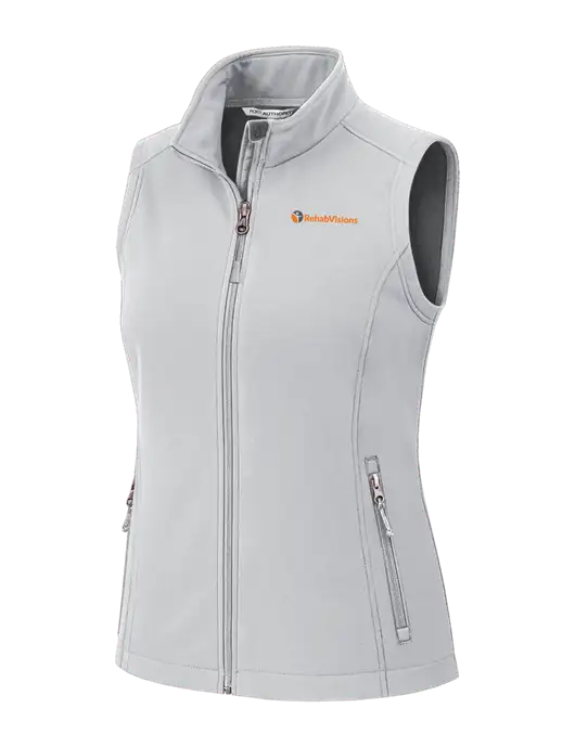 Marshmellow Womens Core Soft Shell Vest w/RehabVisions POST Logo