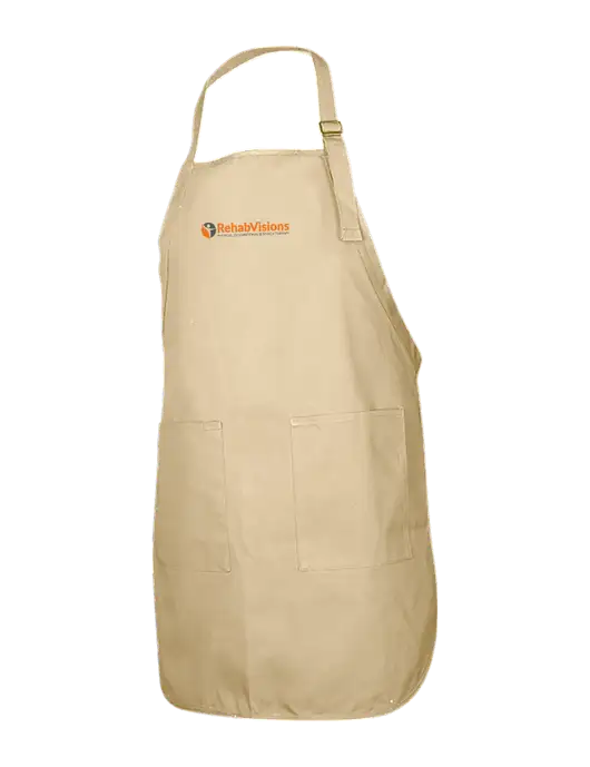 Full-Length Stone Apron With Pockets w/RehabVisions POST Logo