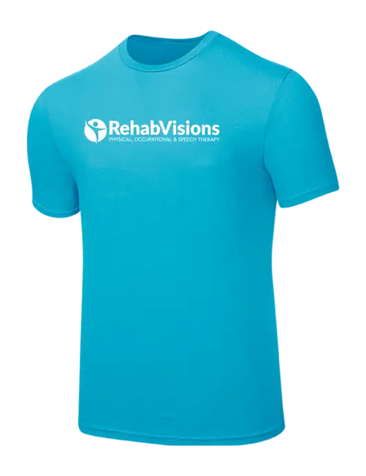 Seriously Soft Sapphire Blue T-Shirt w/RehabVisions POST Logo