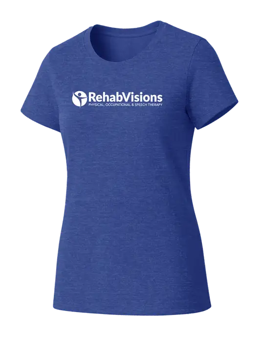 Womens Seriously Soft Royal Frost T-Shirt w/RehabVisions POST Logo