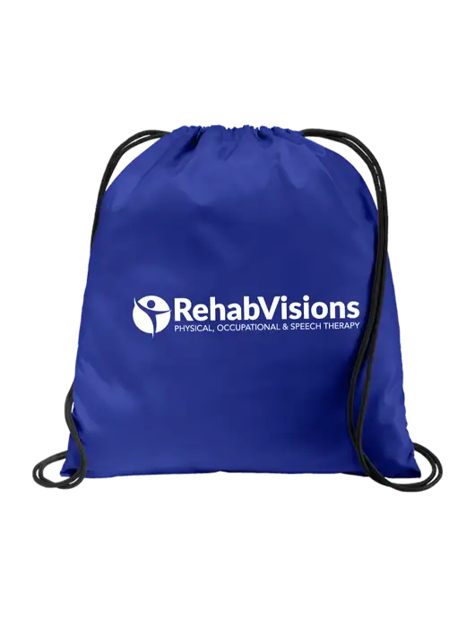 Drawstring  Royal Cinch Pack w/RehabVisions POST Logo