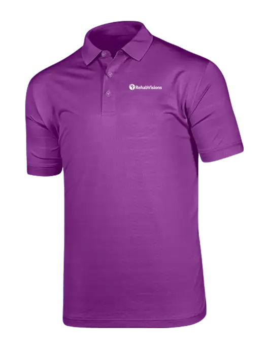 Callaway Vibrant Purple Ventilated Polo w/RehabVisions POST Logo