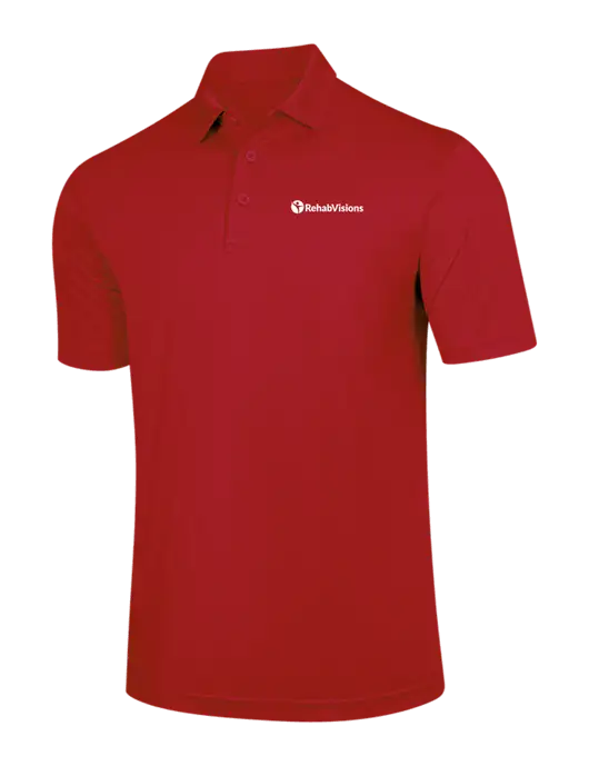 Red PosiCharge Competitor Polo w/RehabVisions POST Logo