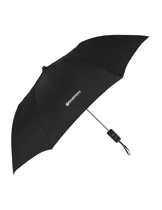 Black 42" Folding Umbrella  w/RehabVisions POST Logo