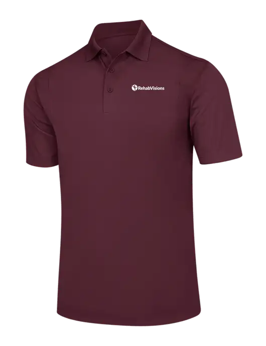 Maroon Micropique Sport-Wick Polo w/RehabVisions POST Logo