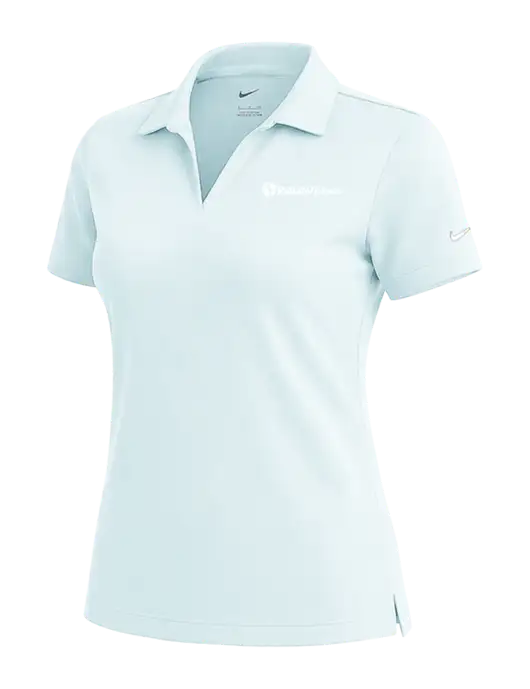 NIKE Very Light Blue Womens Dri-Fit Micro Pique Polo w/RehabVisions POST Logo