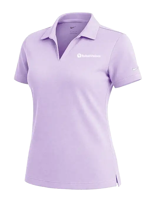 NIKE Light Purple Womens Dri-Fit Micro Pique Polo w/RehabVisions POST Logo