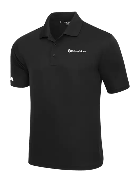 Adidas Black Basic Sport Polo w/RehabVisions POST Logo