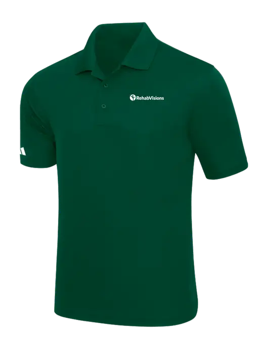 Adidas Dark Green Basic Sport Polo w/RehabVisions POST Logo