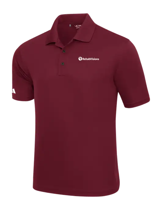 Adidas Maroon Basic Sport Polo w/RehabVisions POST Logo