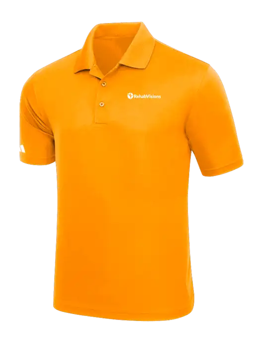 Adidas Bright Orange Basic Sport Polo w/RehabVisions POST Logo