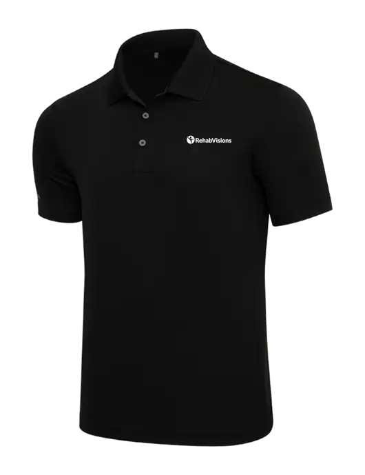 Adidas Black Performance Polo w/RehabVisions POST Logo