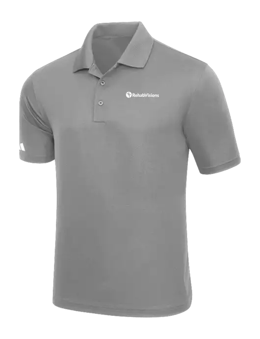 Adidas Light Grey Basic Sport Polo w/RehabVisions POST Logo