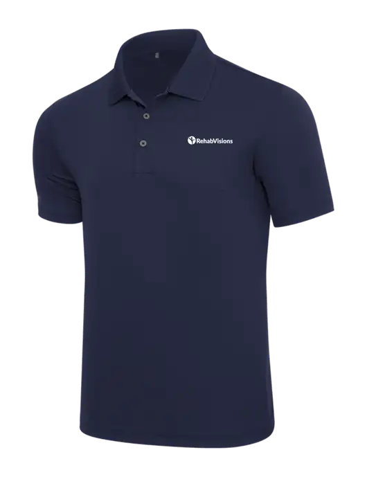 Adidas Navy Performance Polo w/RehabVisions POST Logo