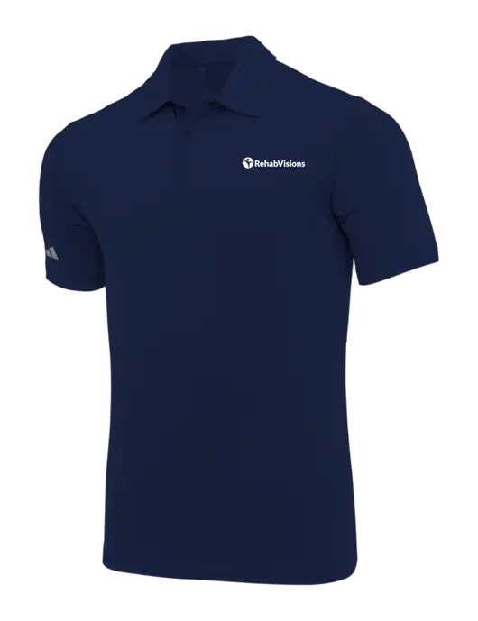 Adidas Navy Blue Ultimate Solid Polo w/RehabVisions POST Logo