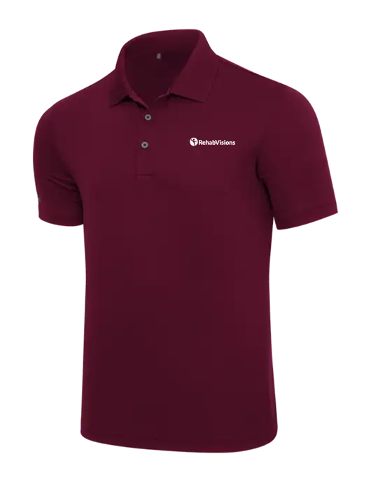 Adidas Maroon  Performance Polo w/RehabVisions POST Logo