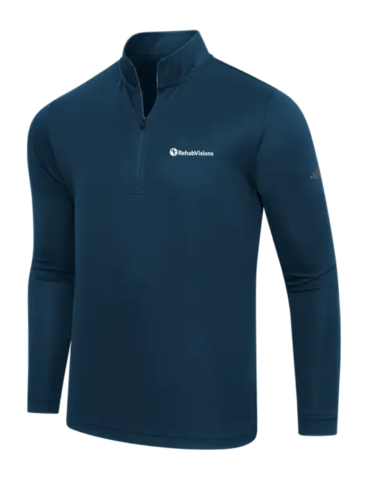 Adidas Navy Lightweight Quarter Zip Pullover w/RehabVisions POST Logo
