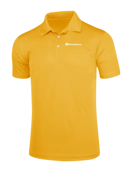 Yellow Gold Micropique Sport-Wick Polo
 w/RehabVisions POST Logo