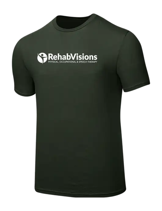 Seriously Soft Dark Olive T-Shirt w/RehabVisions POST Logo