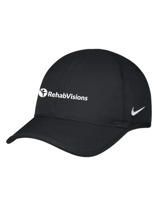 Nike Black Featherlight Cap w/RehabVisions POST Logo