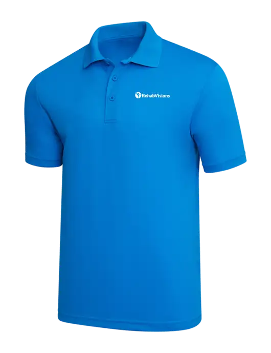 Sapphire Blue PosiCharge RacerMesh Polo w/RehabVisions POST Logo